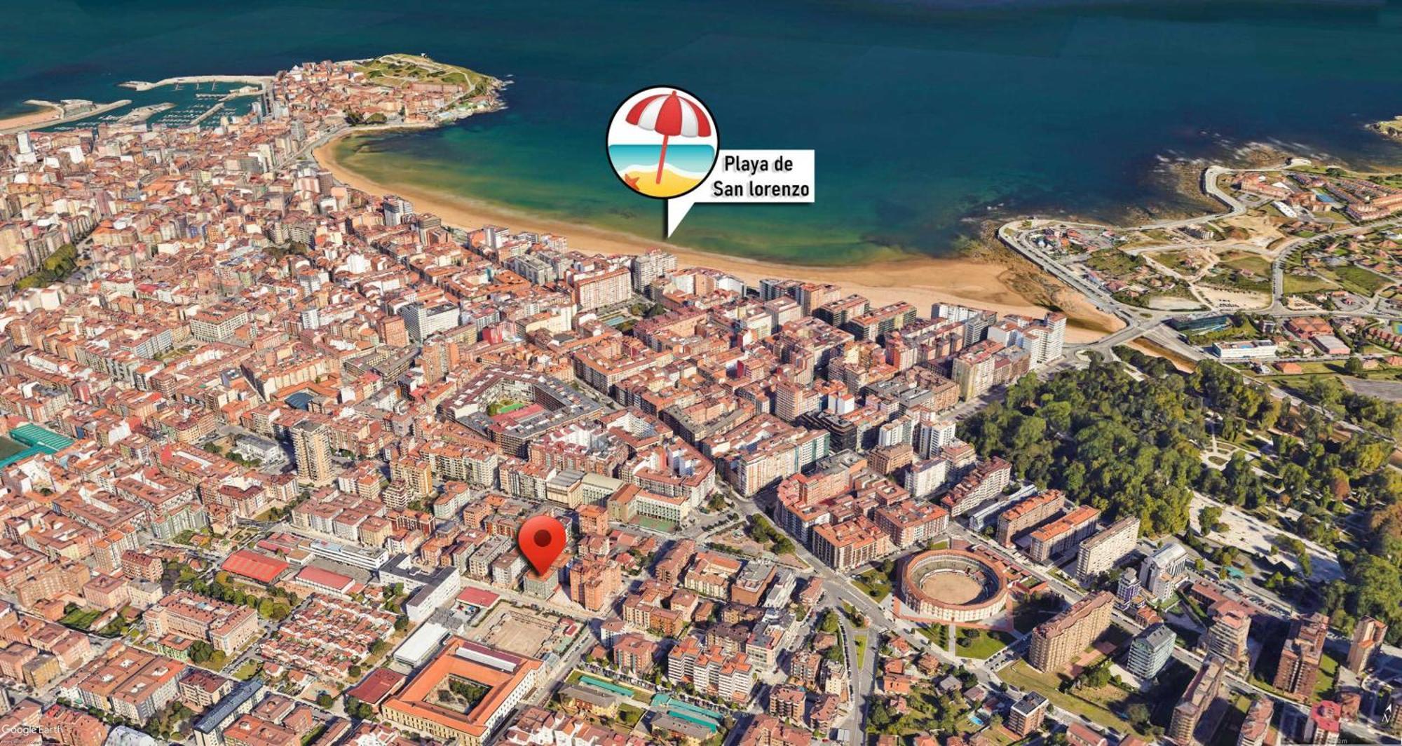 Espacio Moderno En Gijon Playa Bagian luar foto